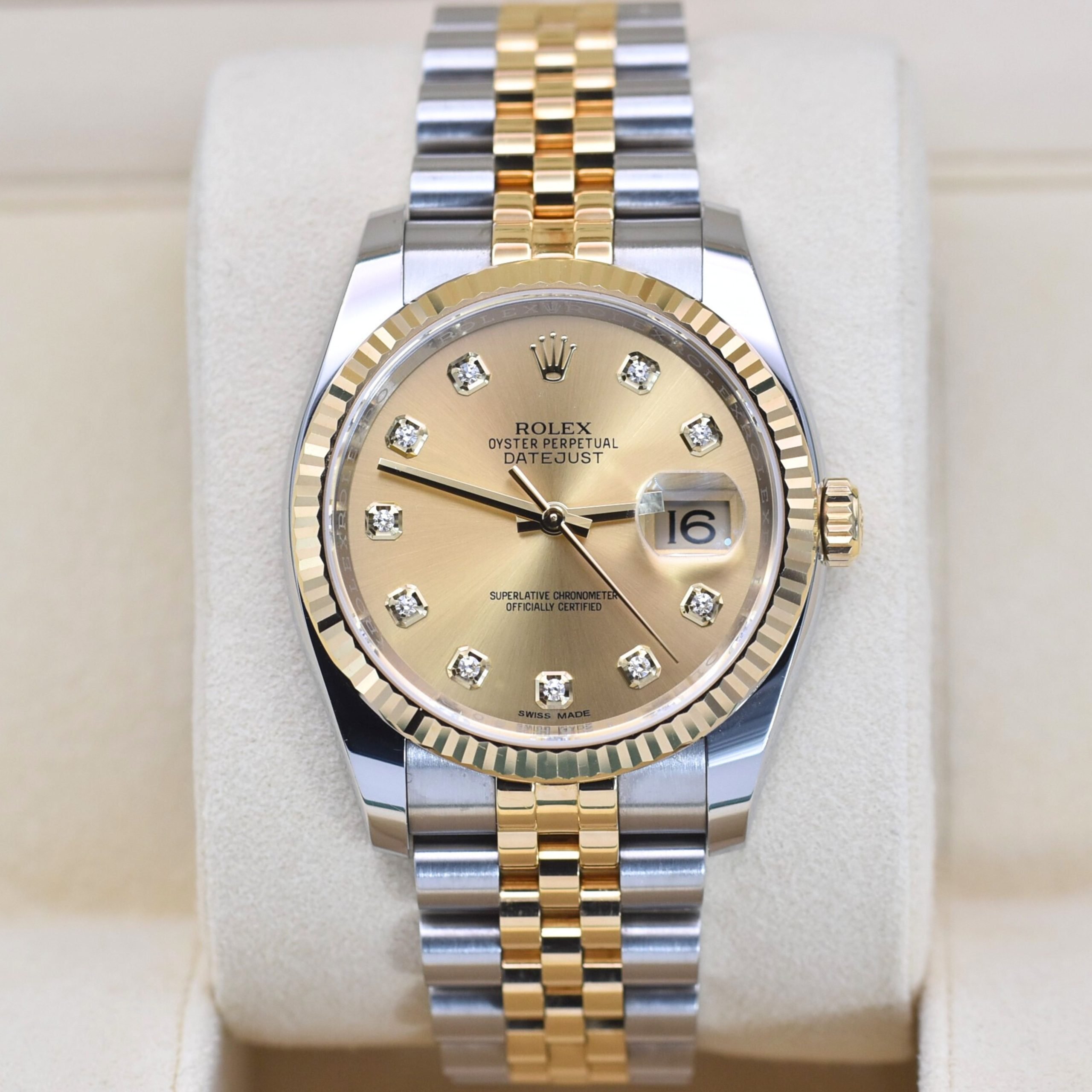 Rolex Datejust 36mm 116233 Champagne diamond