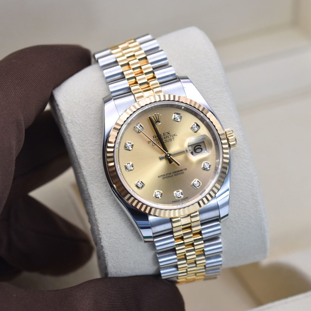 Rolex Datejust 36mm 116233 Champagne diamond - Image 14