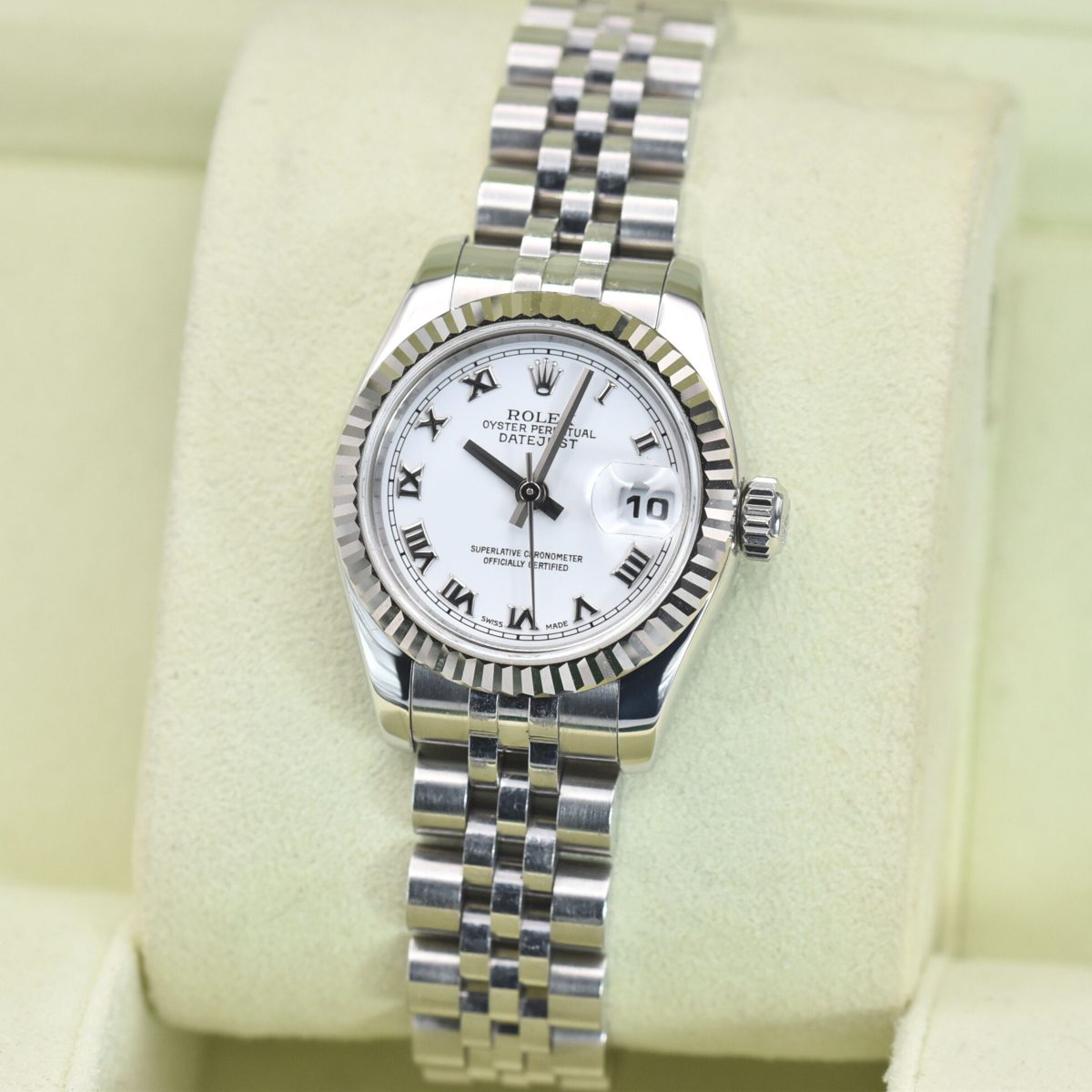 Rolex Datejust 26mm ref 179174, white roman dial - Image 5