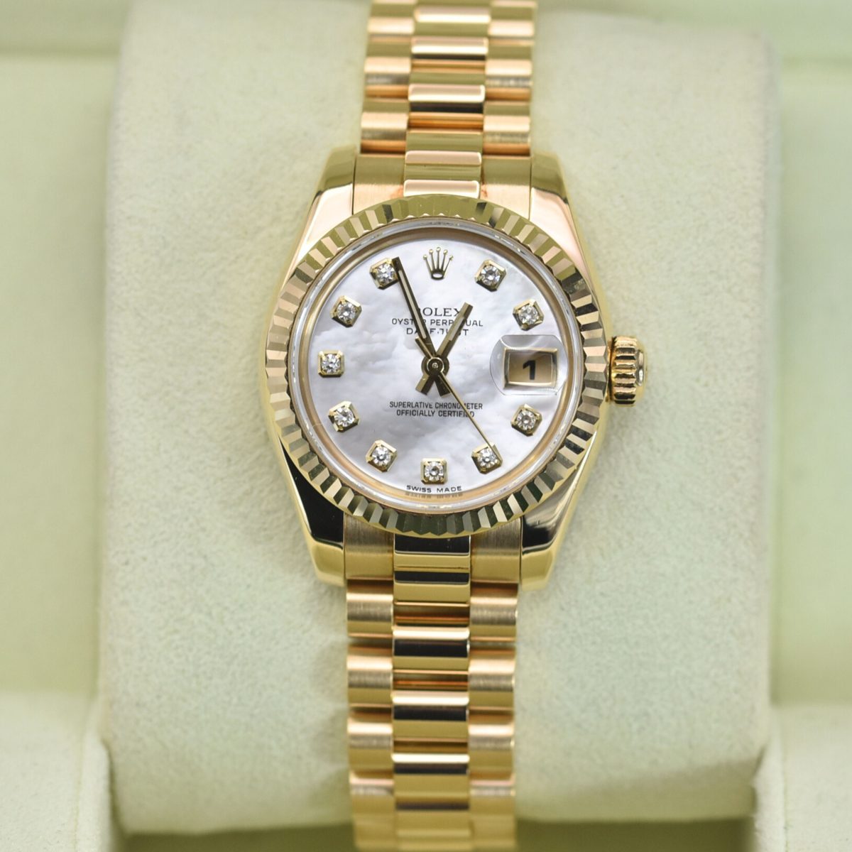 Rolex Datejust 26mm ref 179178, Original mother of pearl diamond dial - Image 4