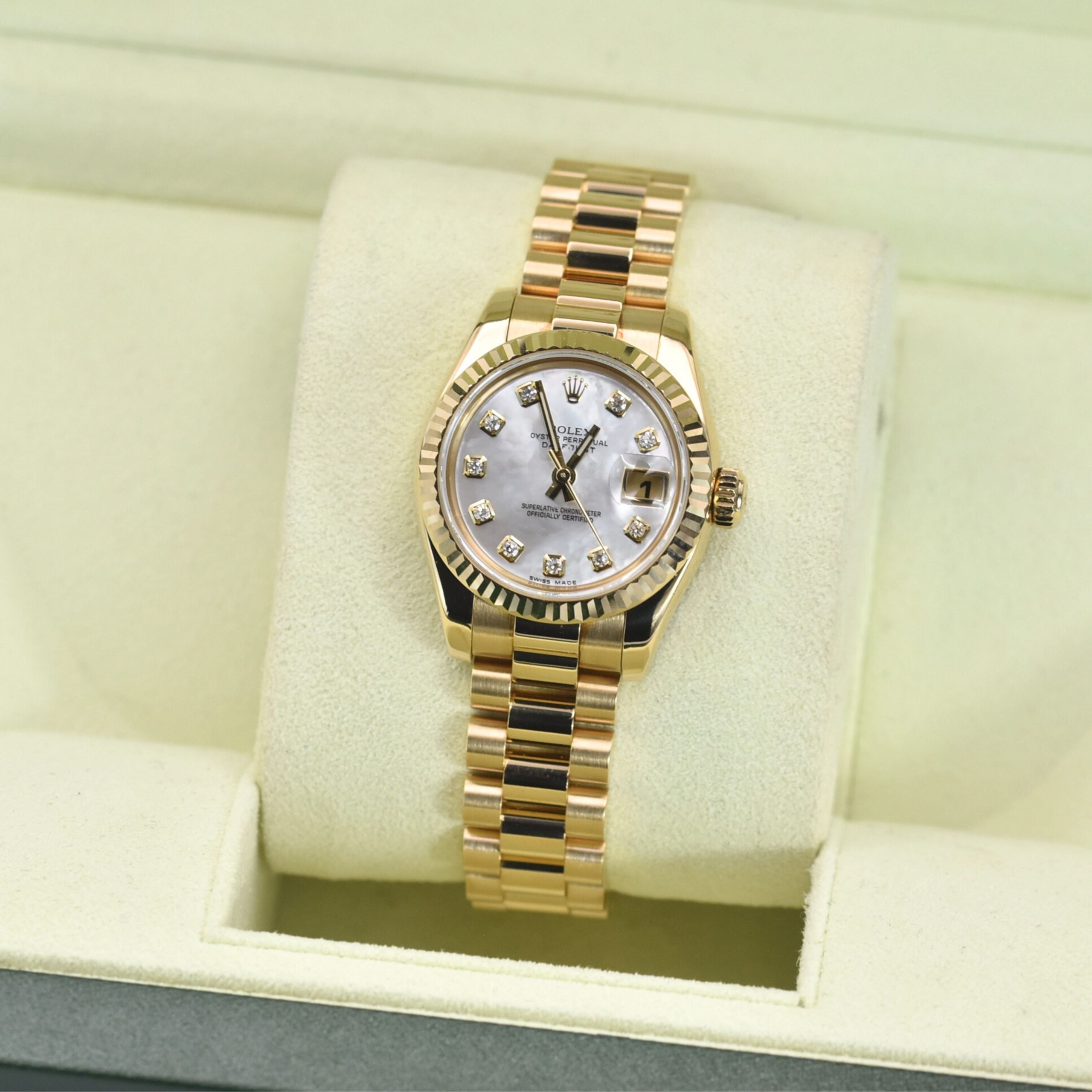 Rolex Datejust 26mm ref 179178, Original mother of pearl diamond dial - Image 2