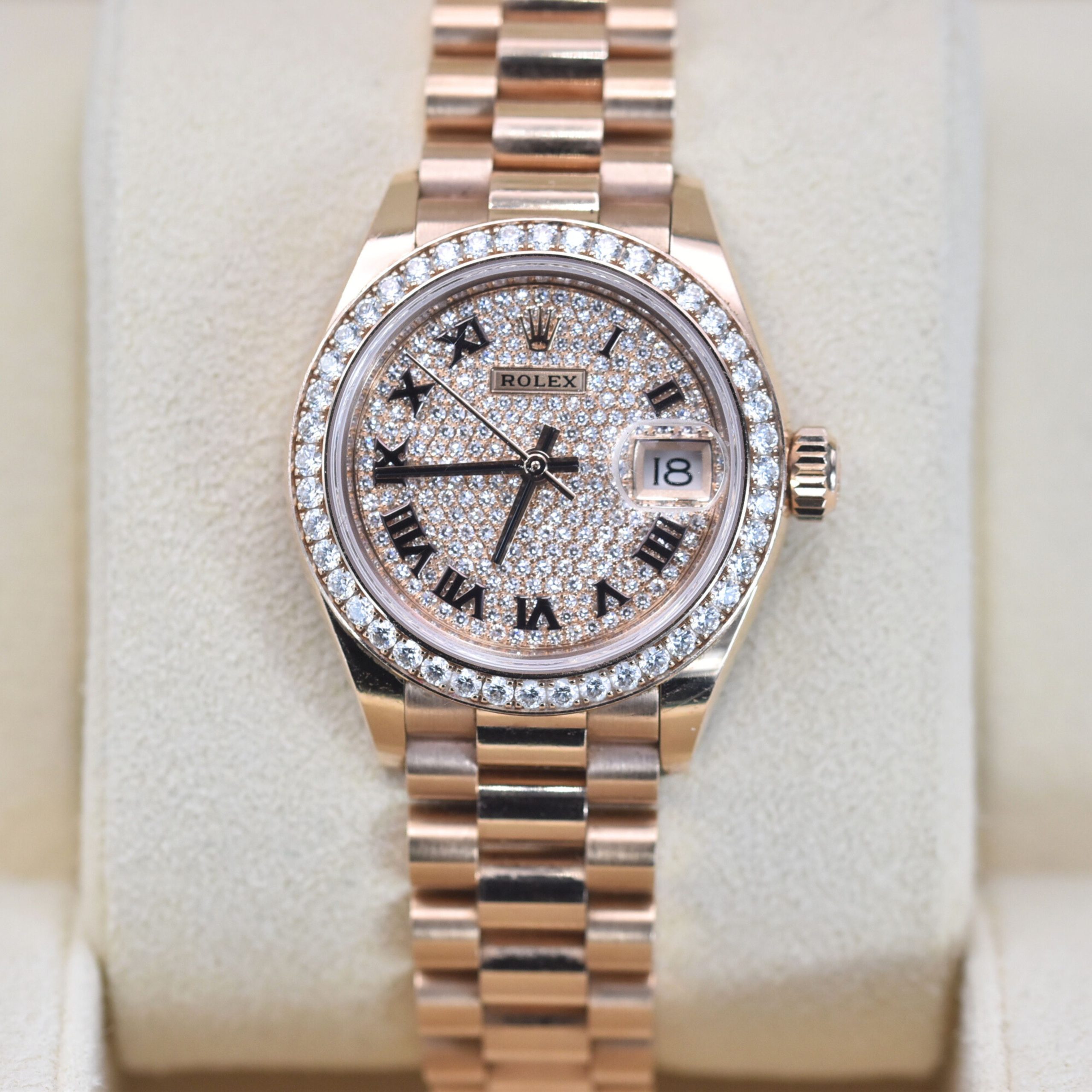 Rolex Datejust 28mm ref 279135rbr, Factory diamond set