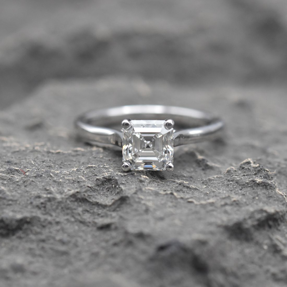 Asscher cut diamond, H-VVS2 1.60ct GIA