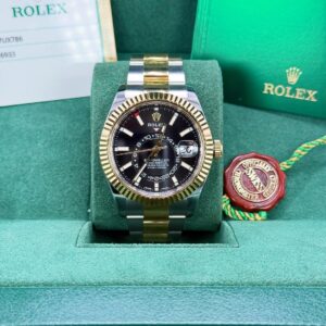 Rolex 42mm 18k gold Sky-dweller